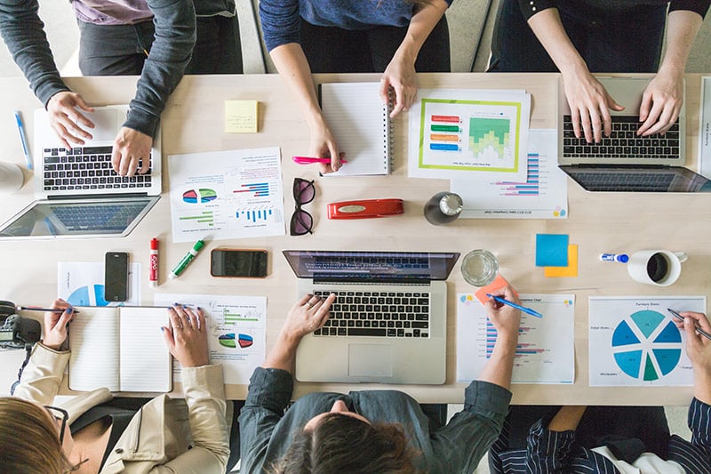 Insights team gathering market research data