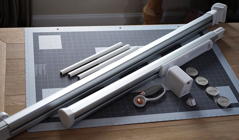 The Ditto system includes a projector, cutting mat and accessories