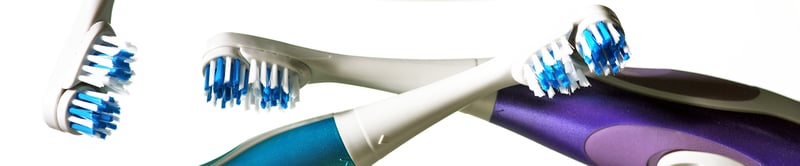 An assortment of Spinbrushes, designed and developed by Nottingham Spirk