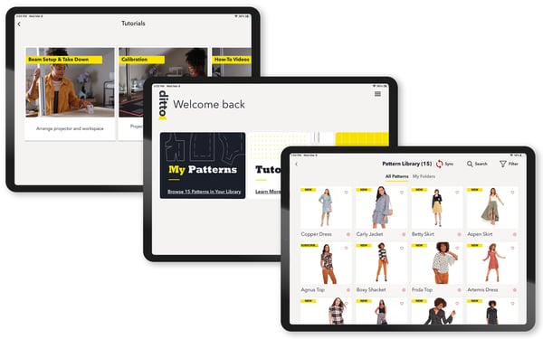 Connected Product Development - Ditto App Screens
