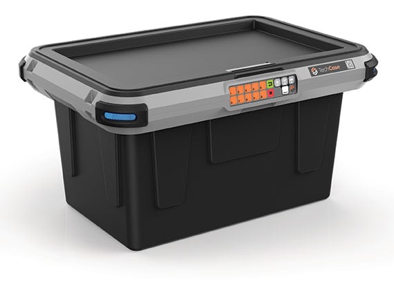 Product design renderering of the TechCase connected shipping solution