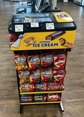 Innovative retail display to increase sales of frozen treats