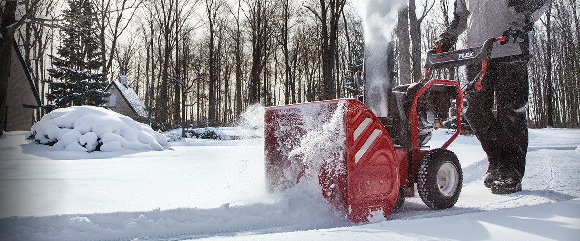 This snow blower attachment is included with the Troy-Bilt FLEX modular yard care system