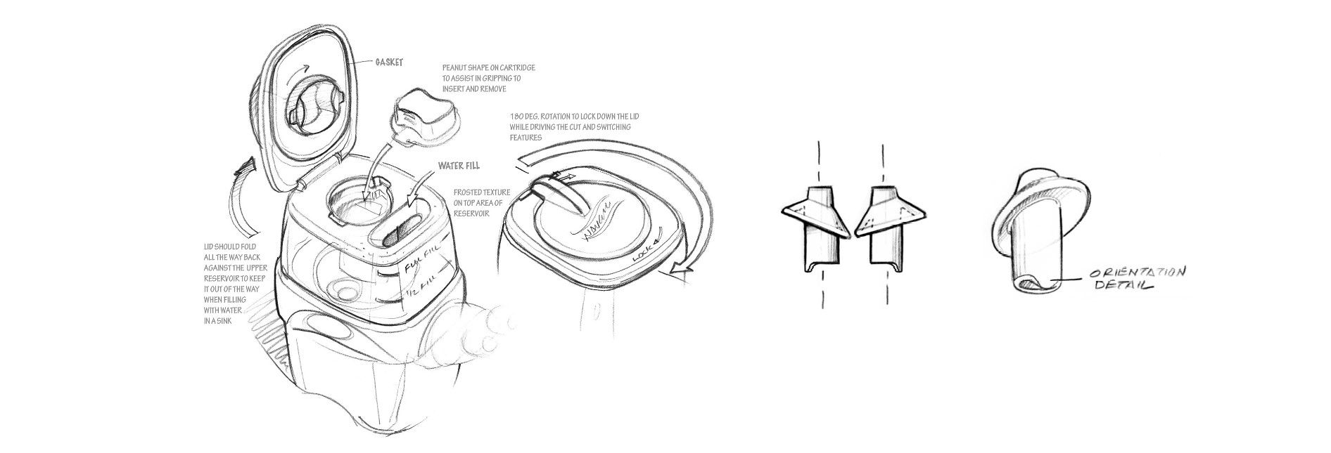 Navage product design concept sketches